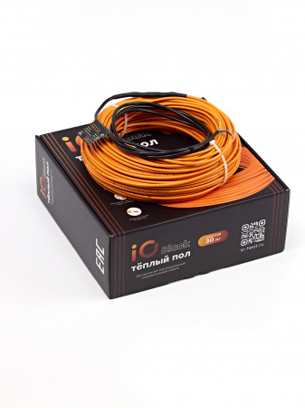 Тёплый пол Нагревательный кабель iO Black 1200 Вт 80 м